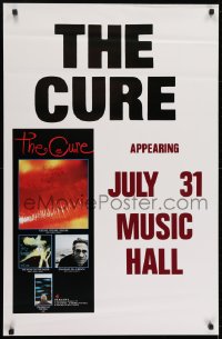 7g106 CURE 25x38 music poster 1987 cool image of Robert Smith, July 31 Music Hall appearance!