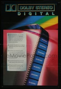 7g175 DOLBY DIGITAL DS 27x40 special poster 1992 image of film strip & sound system info!