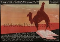 7g330 EIN TAG LANGER ALS EIN LEBEN 23x32 East German stage poster 1986 man on a camel by Pfuller!
