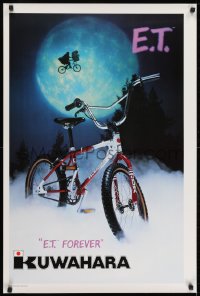 7g181 E.T. THE EXTRA TERRESTRIAL 24x36 special poster 1982 Spielberg classic, bike over moon image!