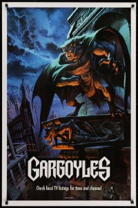 7g043 GARGOYLES tv poster 1994 Disney, striking fantasy cartoon artwork of Goliath!