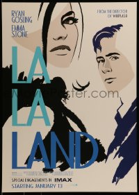 7g199 LA LA LAND 2-sided IMAX 17x24 special poster 2017 different art of Ryan Gosling & Emma Stone!