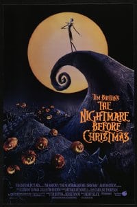 7g211 NIGHTMARE BEFORE CHRISTMAS 18x27 special 1993 Tim Burton, Disney, great horror cartoon image