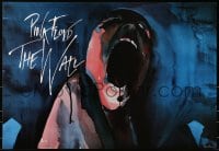 7g121 PINK FLOYD 20x29 music poster 1982 The Wall, classic screaming art by Gerald Scarfe!