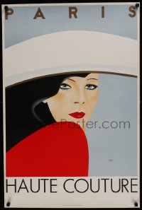 7g303 RAZZIA 24x36 French special poster 1982 cool art sexy woman with huge hat by the artist!