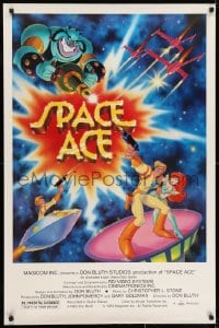 7g219 SPACE ACE special poster 1983 Don Bluth animated interactive laserdisc arcade game!
