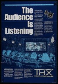 7g222 THX 27x40 special poster 1984 George Lucas' innovative sound system, audience is listening!