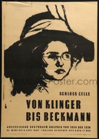 7g448 VON KLINGER BIS BECKMANN 17x24 German museum/art exhibition 1952 art of a woman by Nolde!