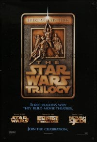 7g915 STAR WARS TRILOGY 1sh 1997 George Lucas, Empire Strikes Back, Return of the Jedi!