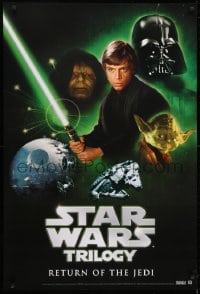 7g090 STAR WARS TRILOGY 27x40 video poster 2004 great images from Return of the Jedi!