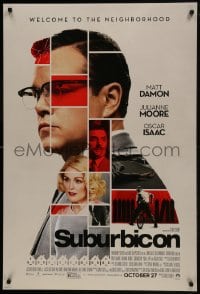 7g925 SUBURBICON advance DS 1sh 2017 Matt Damon, Julianne Moore, Noah Jupe, Isaac, top cast montage!