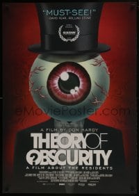 7g936 THEORY OF OBSCURITY: A FILM ABOUT THE RESIDENTS 27x39 1sh 2015 absolutely wild artwork!