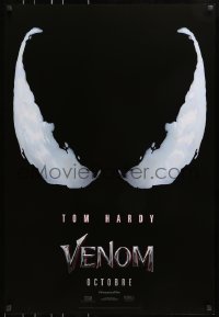7g962 VENOM int'l French language teaser DS 1sh 2018 Tom Hardy in title role, Holland as Spider-Man!