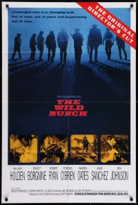 7g974 WILD BUNCH int'l 1sh R1995 Sam Peckinpah cowboy classic, Holden, the original director's cut!