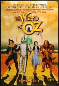7g979 WIZARD OF OZ advance DS 1sh R1998 Victor Fleming, Judy Garland all-time classic!