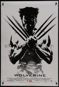 7g980 WOLVERINE style B revised advance DS 1sh 2013 art of Hugh Jackman in title role by Suren Galadjian!