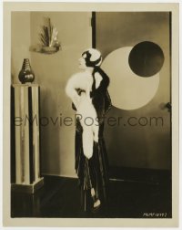 7h061 AILEEN PRINGLE 8x10.25 still 1928 in wild satin costume with black & white fox skins!
