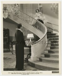 7h075 AND NOW TOMORROW 8x10 key book still 1944 Barry Sullizan watches Loretta Young on stairs!