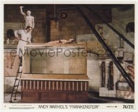 7h002 ANDY WARHOL'S FRANKENSTEIN 8x10 mini LC #7 1974 great image of Udo Kier with body over tank!