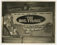 7h139 BIG TRAIL 7.75x9.75 still 1930 incredible giant artwork local theater poster inside lobby!