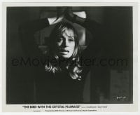 7h143 BIRD WITH THE CRYSTAL PLUMAGE 8.25x10 still 1970 c/u of scared Suzy Kendall, Dario Argento