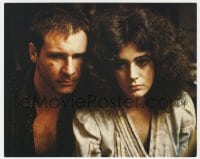 7h003 BLADE RUNNER color 8x10 still 1982 great close portrait of Harrison Ford & Sean Young!