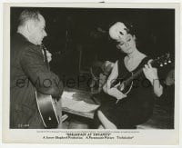 7h166 BREAKFAST AT TIFFANY'S candid 8.25x10.25 still 1961 Audrey Hepburn rehearsing Moon River!
