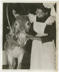 7h182 BUTTERFLY MCQUEEN 8x10 still 1947 great close up with mule on the set of Duel in the Sun!