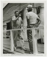 7h189 CAPE FEAR 8.25x10 still 1962 Gregory Peck warns Robert Mitchum to get out of town!