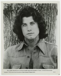 7h202 CARRIE 8x10.25 still 1976 super young portrait of John Travolta as a high school student!