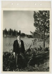 7h213 CHARLES LAUGHTON 8x11 key book still 1920s super young standing outdoors by a lake!