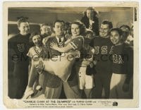 7h215 CHARLIE CHAN AT THE OLYMPICS 8x10.25 still 1937 Keye Luke, Rocky Lane & Moore with team USA!