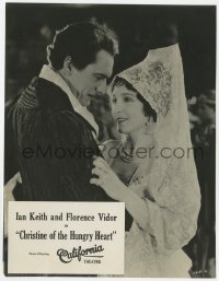 7h223 CHRISTINE OF THE HUNGRY HEART 7.25x9.5 still 1924 romantic c/u of Ian Keith & Florence Vidor!