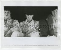 7h239 CLOCKWORK ORANGE deluxe 8x10 still 1972 Malcolm McDowell with gang mates Clarke & Tarn!