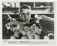 7h251 COOL HAND LUKE 8.25x10 still 1967 best close up of Paul Newman in classic egg eating scene!