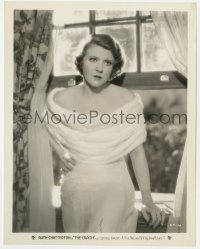 7h257 CRASH 8x10.25 still 1932 close up of pretty Ruth Chatterton wearing fur by window!