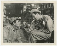 7h268 DEAD END 8.25x10.25 still 1937 Humphrey Bogart laughs at Joel McCrea for not being smart!