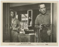 7h276 DESPERATE HOURS 8x10 still 1955 close up of Humphrey Bogart & Dewey Martin with guns drawn!