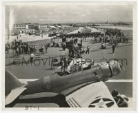 7h288 DIVE BOMBER candid 8.25x10 still 1941 cool far shot of filming on military airfield by Morgan!