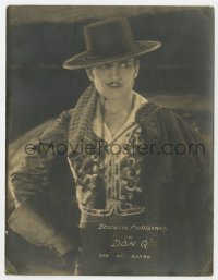 7h295 DON Q SON OF ZORRO deluxe 6.5x8.5 still 1925 best c/u of Douglas Fairbanks in gaucho suit!