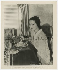 7h299 DOROTHY LAMOUR 8x10 still 1937 glamour girl at home eatind dessert by William Walling!