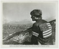 7h323 EASY RIDER 8x10 still R1972 best image of biker Peter Fonda wearing American flag jacket!