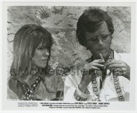 7h321 EASY RIDER 8.25x10 still 1969 great close up of Luana Anders & Peter Fonda about to smoke!