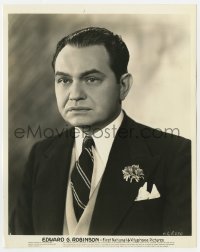 7h325 EDWARD G. ROBINSON 8x10 key book still 1930s great Warner Bros studio portrait in suit & tie!