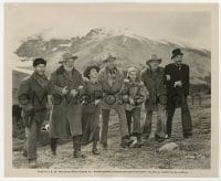 7h352 FAR COUNTRY candid 8.25x10 still 1954 the seven top stars out for a brisk walk between scenes!