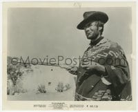 7h364 FOR A FEW DOLLARS MORE 8x10 still R1969 great c/u of smoking Clint Eastwood holding rifle!