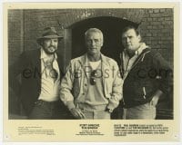 7h369 FORT APACHE THE BRONX candid 8x10 still 1981 Paul Newman & two men the movie was based on!