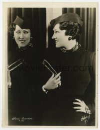 7h407 GLORIA SWANSON 8x10 key book still 1920s great portrait standing by mirror by Chidnoff!