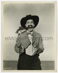 7h409 GO WEST 8x10 still 1940 wacky Groucho Marx holding a gun in each hand & one in his mouth!