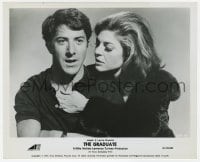 7h423 GRADUATE 8x10 still 1967 great close up of Anne Bancroft seducing young Dustin Hoffman!